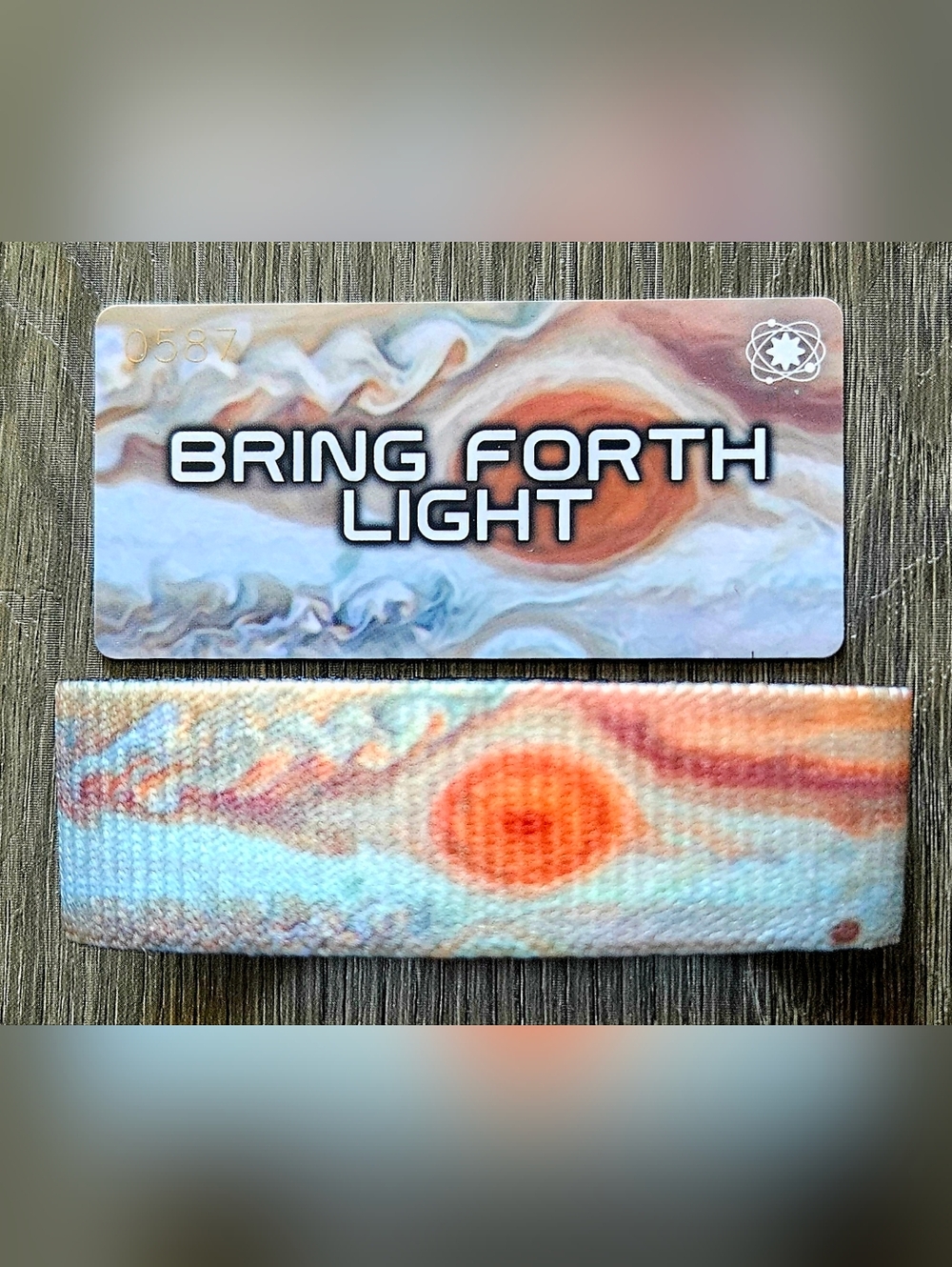 ZOX "BRING FORTH LIGHT" #587 JUPITER RARE DIAMOND STITCH COLLECTIBLE WRISTBAND